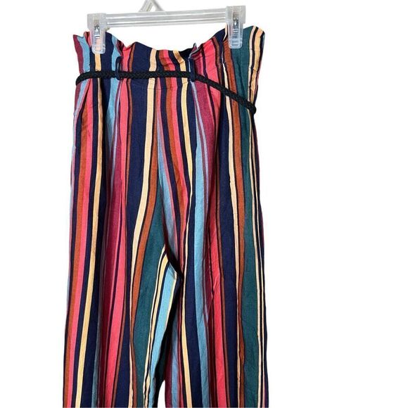 Anthropologie Farm Rio Striped Wide-Leg Pants Size S - Picture 5 of 9